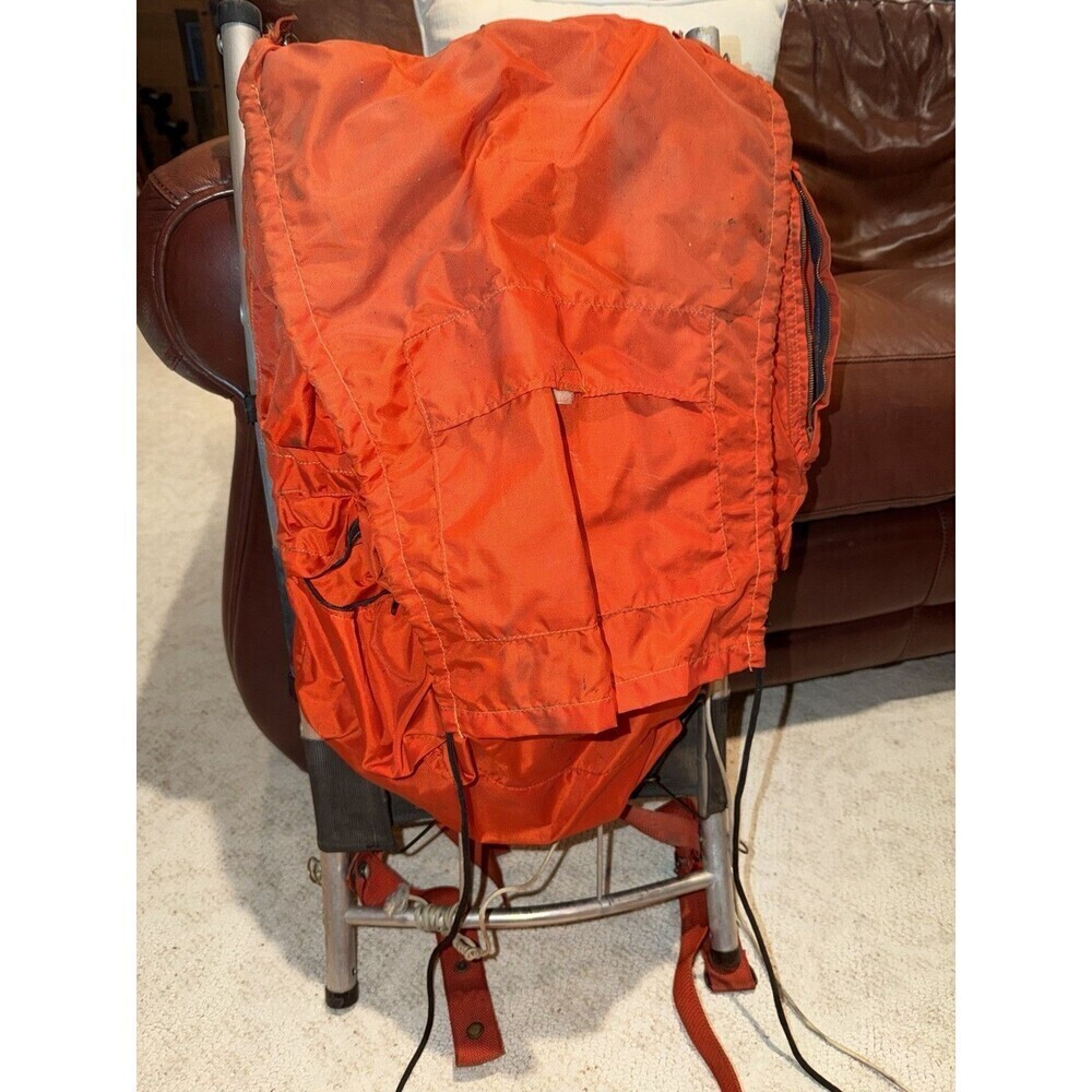 Vintage Camp Trails External Light Weight Aluminum Frame Backpack Orange USA